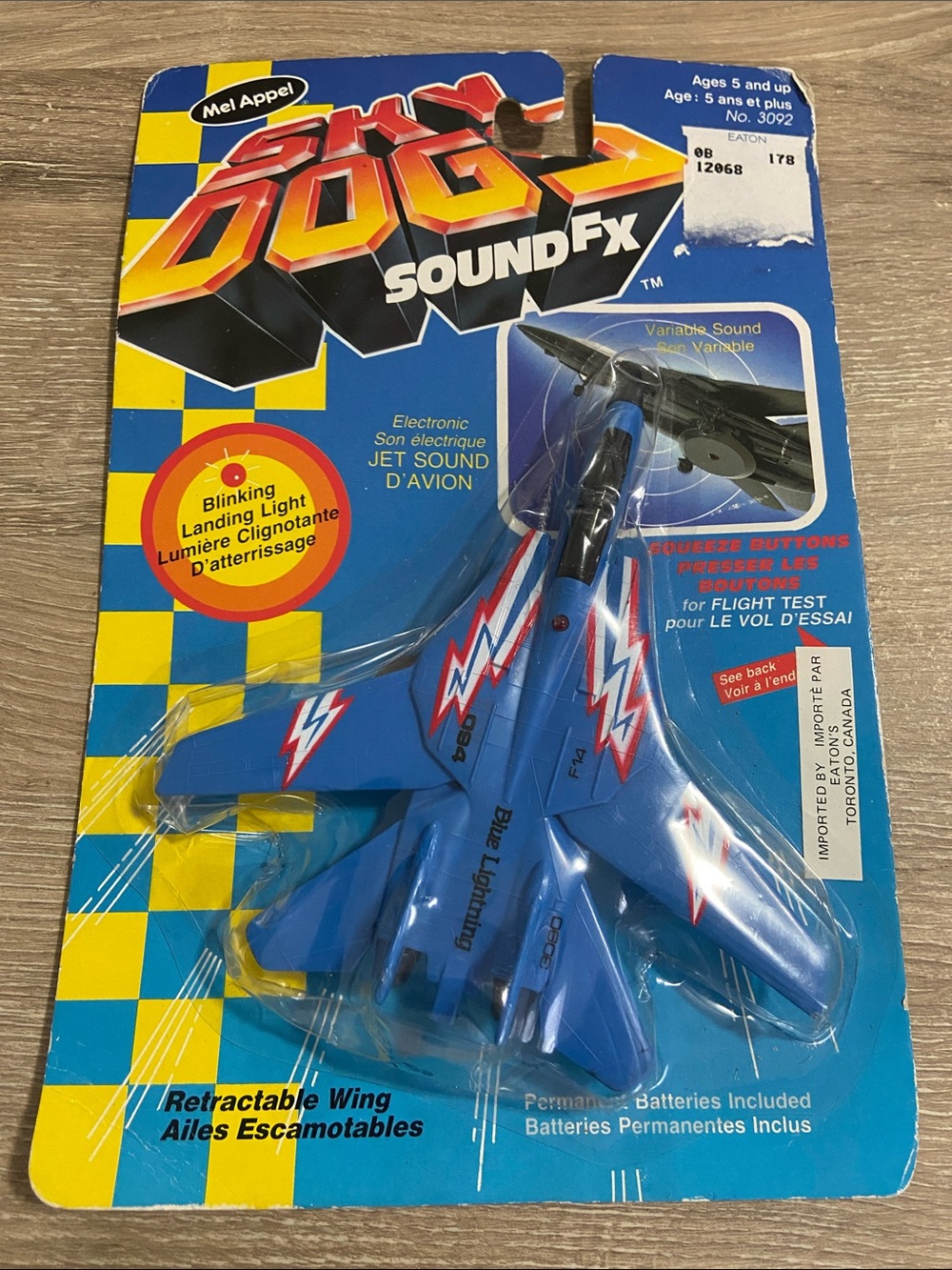Vintage 1989 Sky Dog SoundFX Toy Jet